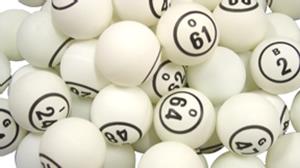 White Double Number Bingo Ball Set bingo balls, double sided bingo balls, ping pong balls